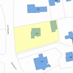 160 Chestnut St, Newton MA  02465-2711 plot plan