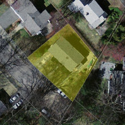 80 Wade St, Newton MA  02461-1723 aerial view