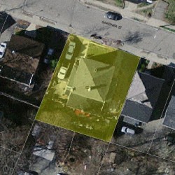 64 Gardner St, Newton MA  02458-1405 aerial view