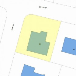 56 Cotton St, Newton MA  02458-2620 plot plan