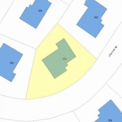 155 Cynthia Rd, Newton MA 02459-2865 plot plan