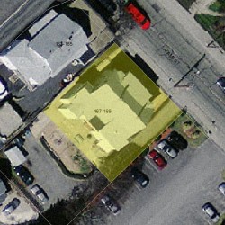 169 Adams St, Newton MA 02458-1252 aerial view