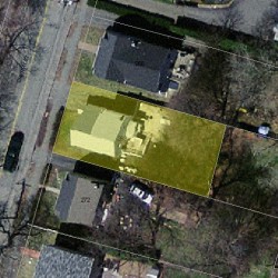 268 Cherry St, Newton MA 02465-1605 aerial view