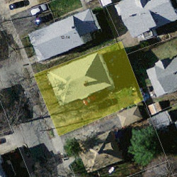 16 Capital St, Newton MA  02458-1302 aerial view