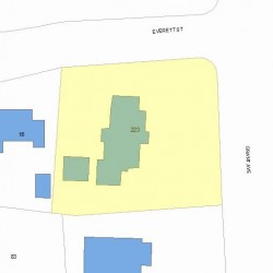 223 Grant Ave, Newton MA 02459-2013 plot plan