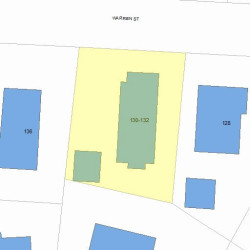 132 Warren St, Newton MA 02459-2065 plot plan