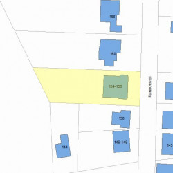 156 Edinboro St, Newton MA  02460-1302 plot plan
