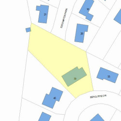 39 Bencliffe Cir, Newton MA 02466-1101 plot plan