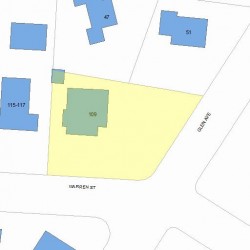 109 Warren St, Newton MA 02459-2058 plot plan