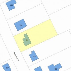 308 Winchester St, Newton MA 02461-2051 plot plan
