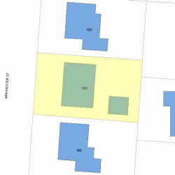 160 Winchester St, Newton MA 02461-2130 plot plan