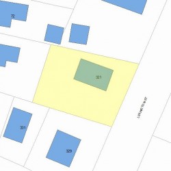 321 Lexington St, Newton MA 02466-1211 plot plan