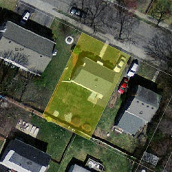 48 Grant St, Newton MA  02465-1509 aerial view