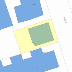 7 Faxon St, Newton MA 02458-1012 plot plan
