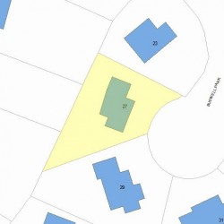 27 Buswell Park, Newton MA  02458-2304 plot plan