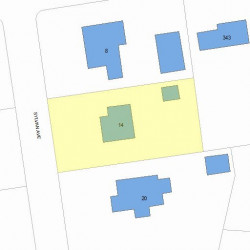 14 Sylvan Ave, Newton MA 02465-3016 plot plan