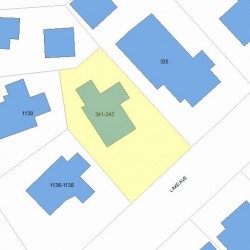 343 Lake Ave, Newton MA 02461-1211 plot plan