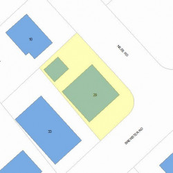 29 Brewster Rd, Newton MA  02461-1334 plot plan