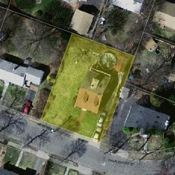 49 Charlemont St, Newton MA  02461-1909 aerial view