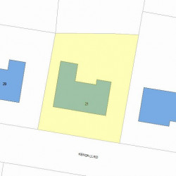 21 Kendall Rd, Newton MA 02459-2657 plot plan