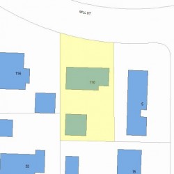 110 Mill St, Newton MA 02459-1127 plot plan