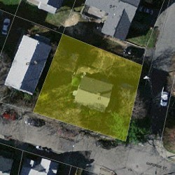 41 Gardner St, Newton MA  02458-1404 aerial view