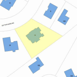 14 Cottonwood Rd, Newton MA 02459-3112 plot plan
