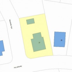 27 Hillside Rd, Newton MA 02461-1421 plot plan