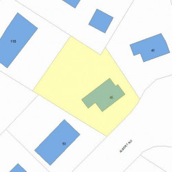 45 Albert Rd, Newton MA  02466-1302 plot plan