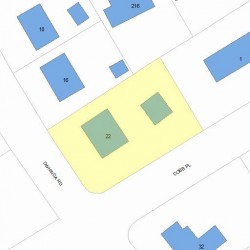 22 Dwhinda Rd, Newton MA  02468-1845 plot plan