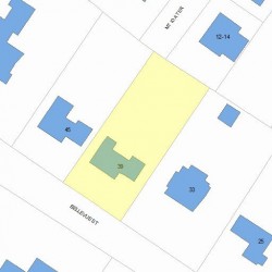 39 Bellevue St, Newton MA 02458-1918 plot plan