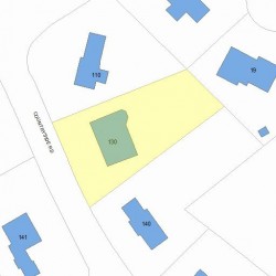 130 Countryside Rd, Newton MA 02459-2940 plot plan