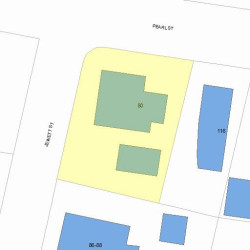80 Jewett St, Newton MA 02458-1524 plot plan