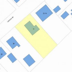 16 Lincoln Rd, Newton MA 02458-1254 plot plan