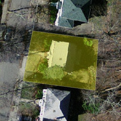 22 Avondale Rd, Newton MA  02459-1619 aerial view