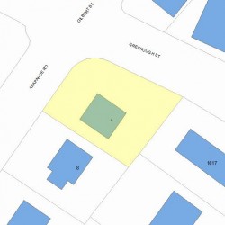 4 Arapahoe Rd, Newton MA 02465-2203 plot plan