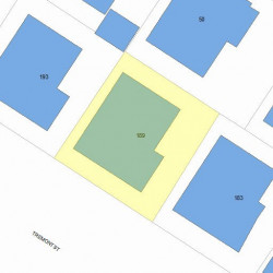 189 Tremont St, Newton MA 02458-2132 plot plan