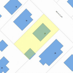 25 Melville Ave, Newton MA  02460-1223 plot plan