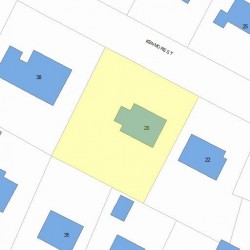 28 Kenmore St, Newton MA 02459-2106 plot plan