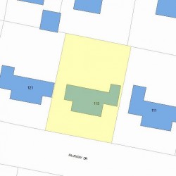 115 Fairway Dr, Newton MA 02465-1714 plot plan