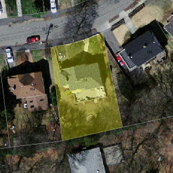 150 Oliver Rd, Newton MA  02468-2321 aerial view