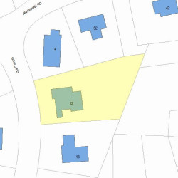 12 Gould Rd, Newton MA  02468-2121 plot plan
