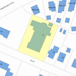 35 Ash St, Newton MA 02466-1818 plot plan