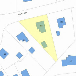 362 Wolcott St, Newton MA  02466-1533 plot plan