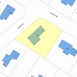 106 Oliver Rd, Newton MA  02468-2308 plot plan