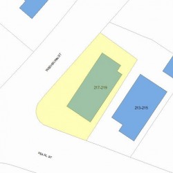219 Pearl St, Newton MA  02458-1323 plot plan