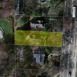 601 Walnut St, Newton MA  02460-2466 aerial view