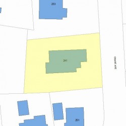241 Grant Ave, Newton MA 02459-2013 plot plan