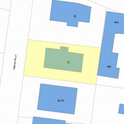 26 Emerson St, Newton MA  02458-1605 plot plan