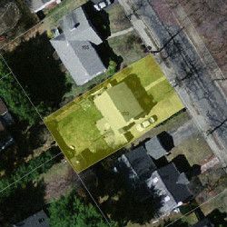 159 Christina St, Newton MA  02461-1915 aerial view